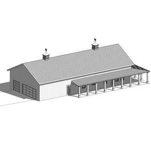 Redwood Barndominium House Plan Design - 3 Bed 2 Bath 2250 sq ft - Three Garage - Drawings Blueprints