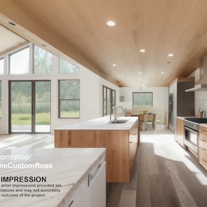 Riverside Farmhouse Modern House Open Plan Design 3 Bed 2.5 Bath 2 Car -  Drawings Blueprints