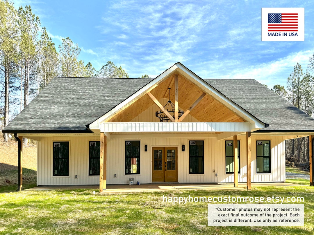 Oak Springs House Plans - Open Plan Design - Modern Farmhouse 3 Bed/2 ...