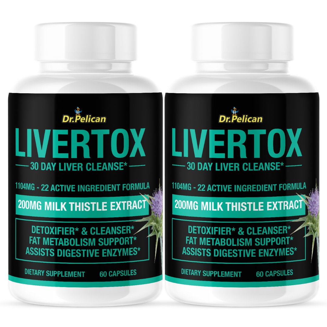 Livertox 2 Bottles 120 Capsules Dr. Pelican Etsy