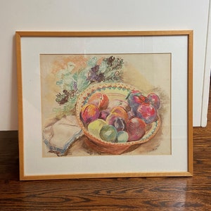 Pretty Mid Century Modern Fruit Bowl Sketch
