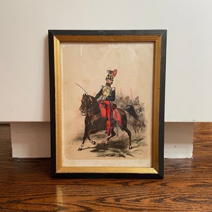 Chic Vintage Print of French Lancier Illustration