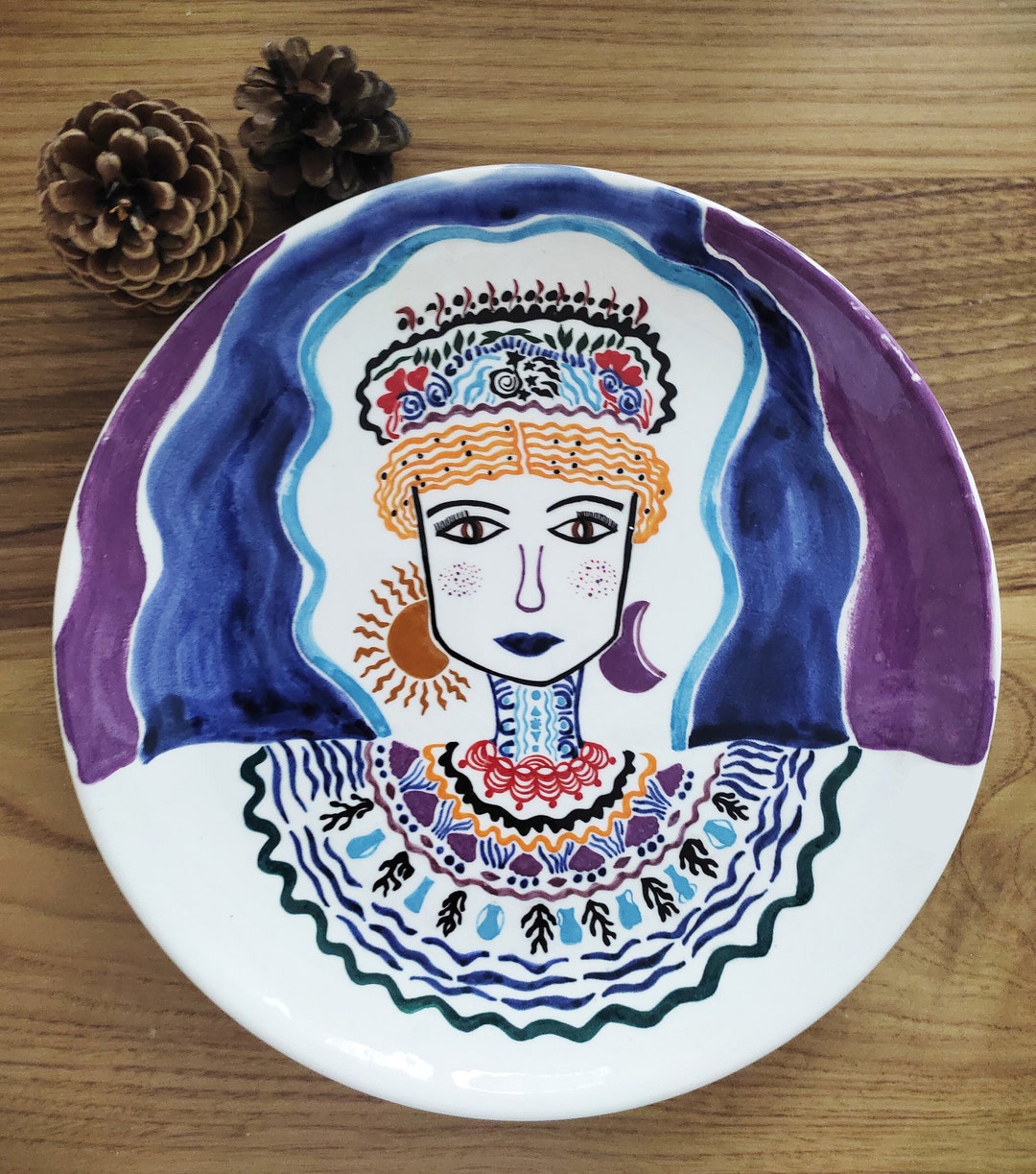 Blauer Hai Sushi Teller - Lustiges Handbemaltes Keramik-Geschirr Für Dinner-Partys