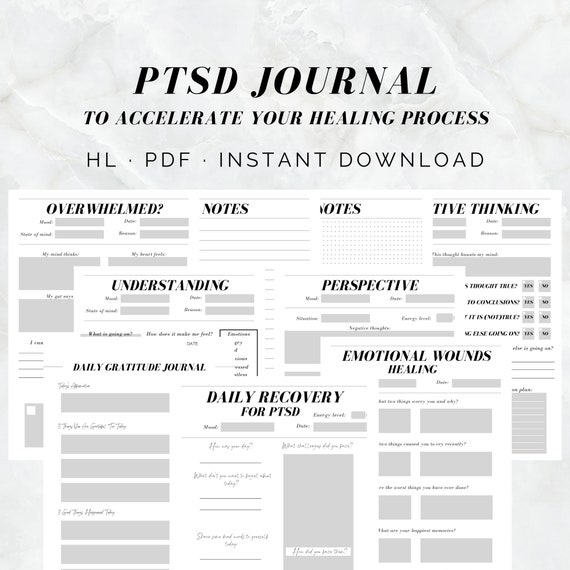 PTSD Healing Journal Trauma and Cptsd Guided Workbook for | Etsy