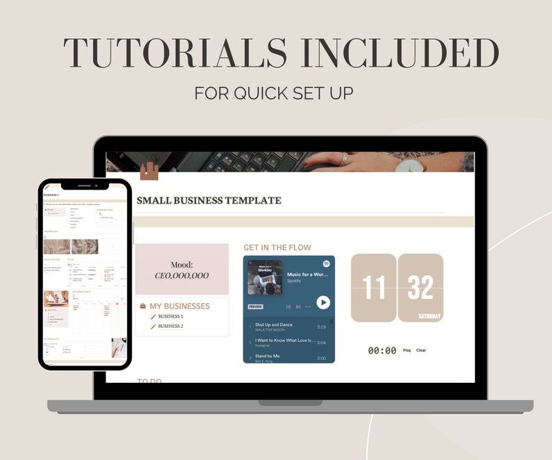  Notion Template For Small Business Notion Dashboard Notion Etsy
