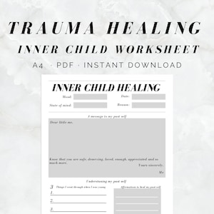 Inner child healing journal | Trauma healing Digital Planner for inner child journal for Goodnotes5 & Notability on iPad