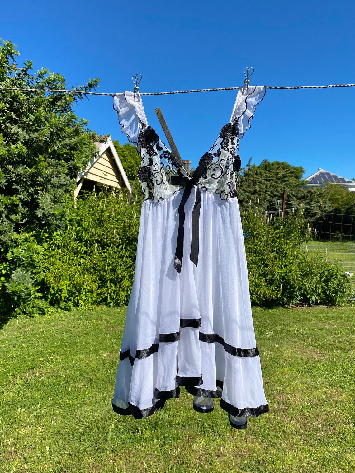 Black and white babydoll dress Etsy