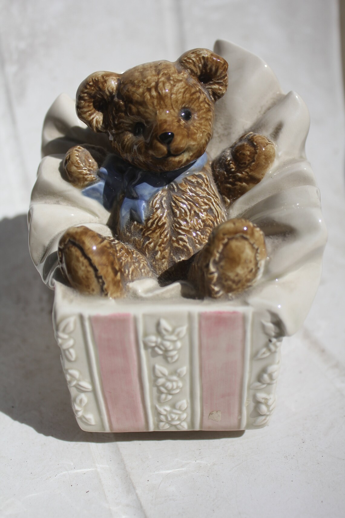 OMC Japan Rotating Teddy Bear Music Box Etsy