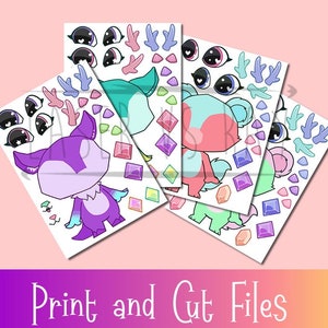 Magic Mixies *Maak je eigen mixie* Stickervel voor Cricut - afdrukken en snijden - *digitaal png-bestand*