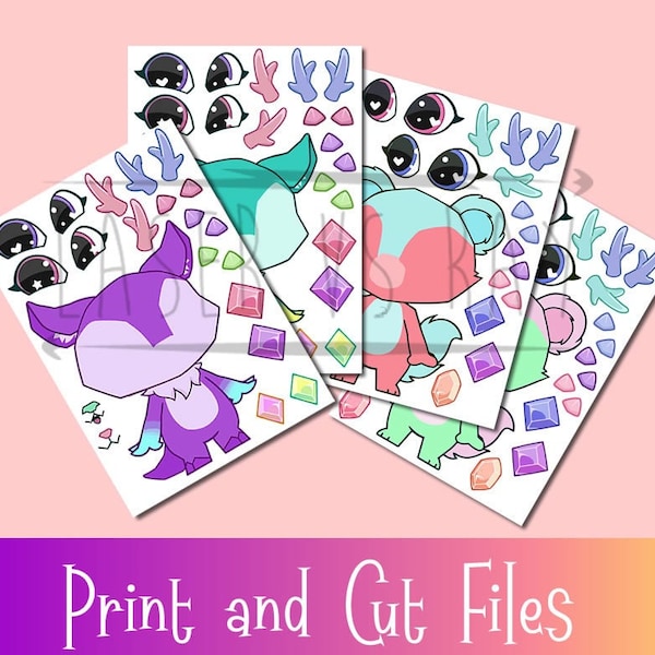 Magic Mixies *Make Your Own Mixie* Sticker Sheet for Cricut  - Print and Cut - *Digital PNG File*