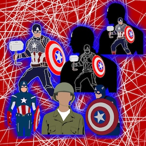 Captain America Stickers (Steve Rogers)