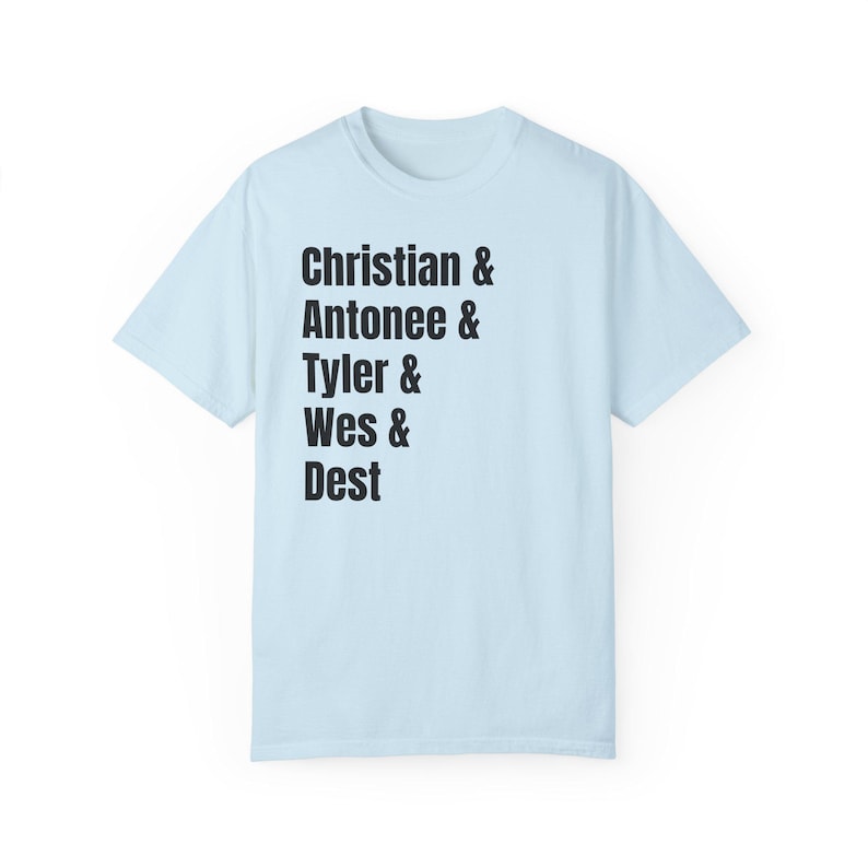 USMNT team shirt: christian pulisic Antonee Robinson Tyler Adams Weston mckennie sergino dest comfort colors shirt Chambray