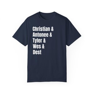 USMNT team shirt: christian pulisic Antonee Robinson Tyler Adams Weston mckennie sergino dest comfort colors shirt Navy