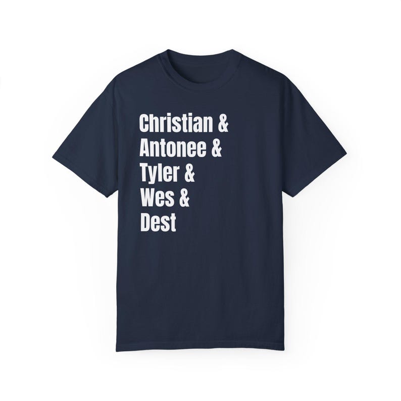 USMNT team shirt: christian pulisic Antonee Robinson Tyler Adams Weston mckennie sergino dest comfort colors shirt Navy