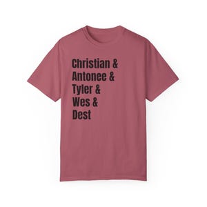 USMNT team shirt: christian pulisic Antonee Robinson Tyler Adams Weston mckennie sergino dest comfort colors shirt Crimson