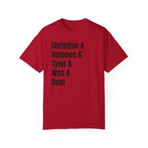 USMNT team shirt: christian pulisic Antonee Robinson Tyler Adams Weston mckennie sergino dest comfort colors shirt Red