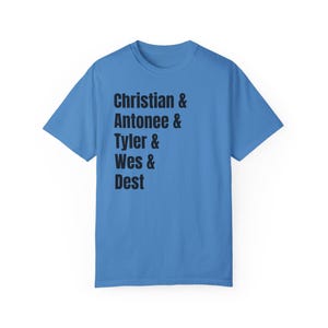 USMNT team shirt: christian pulisic Antonee Robinson Tyler Adams Weston mckennie sergino dest comfort colors shirt Royal Caribe