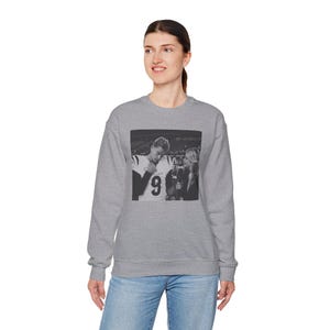 Joe Burrow Cincinnati Bengals Meme Gildan Crewneck Sweatshirt Sport Grey