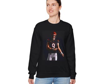 Joe Burrow Ice in Vains Cincinnati Bengals Gildan Bluza z okrągłym dekoltem
