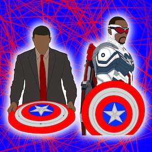 Captain America Stickers (Sam Wilson)