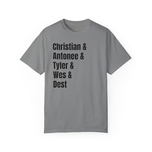 USMNT team shirt: christian pulisic Antonee Robinson Tyler Adams Weston mckennie sergino dest comfort colors shirt Granite