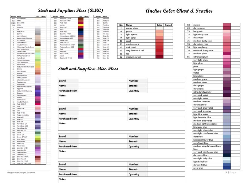 PRINTABLE Complete Cross Stitch Journal Etsy