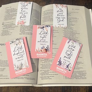 Psalm 46:10 Be still and know that I am God Scripture Magnetic Bookmark-Christian Bookmark, Faith Gift for Women,Bible Study Prayer Bookmark