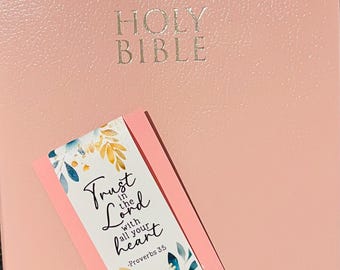Proverb 3:5 Scripture Magnetic Bookmark, Christian Gift for Women