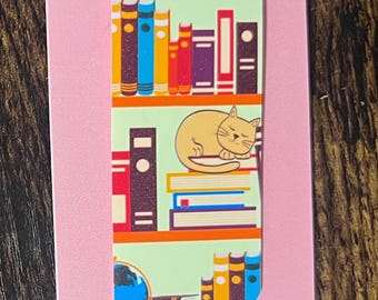 Bookshelf Cat Magnetic Bookmark – Page Marker