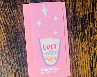 Lost in the Pages Magnetic Bookmark – Kawaii Planner Accessory