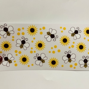 Bees & Sunflowers UV DTF 16oz Cup Wrap