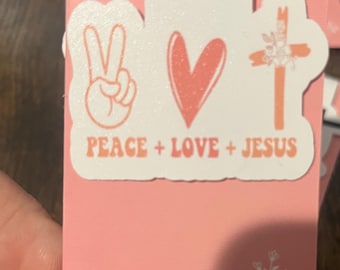 Peace Love Jesus Magnetic Bookmark - Christian Faith Gift