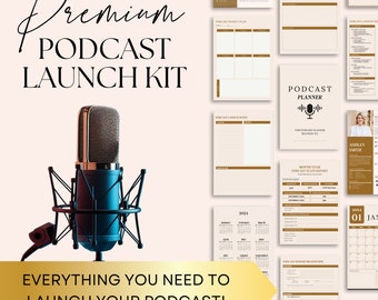 Podcast Planning Template, Podcast branding, Podcast design template, Podcast episode planner, Podcast cover design, Podcast episode outline