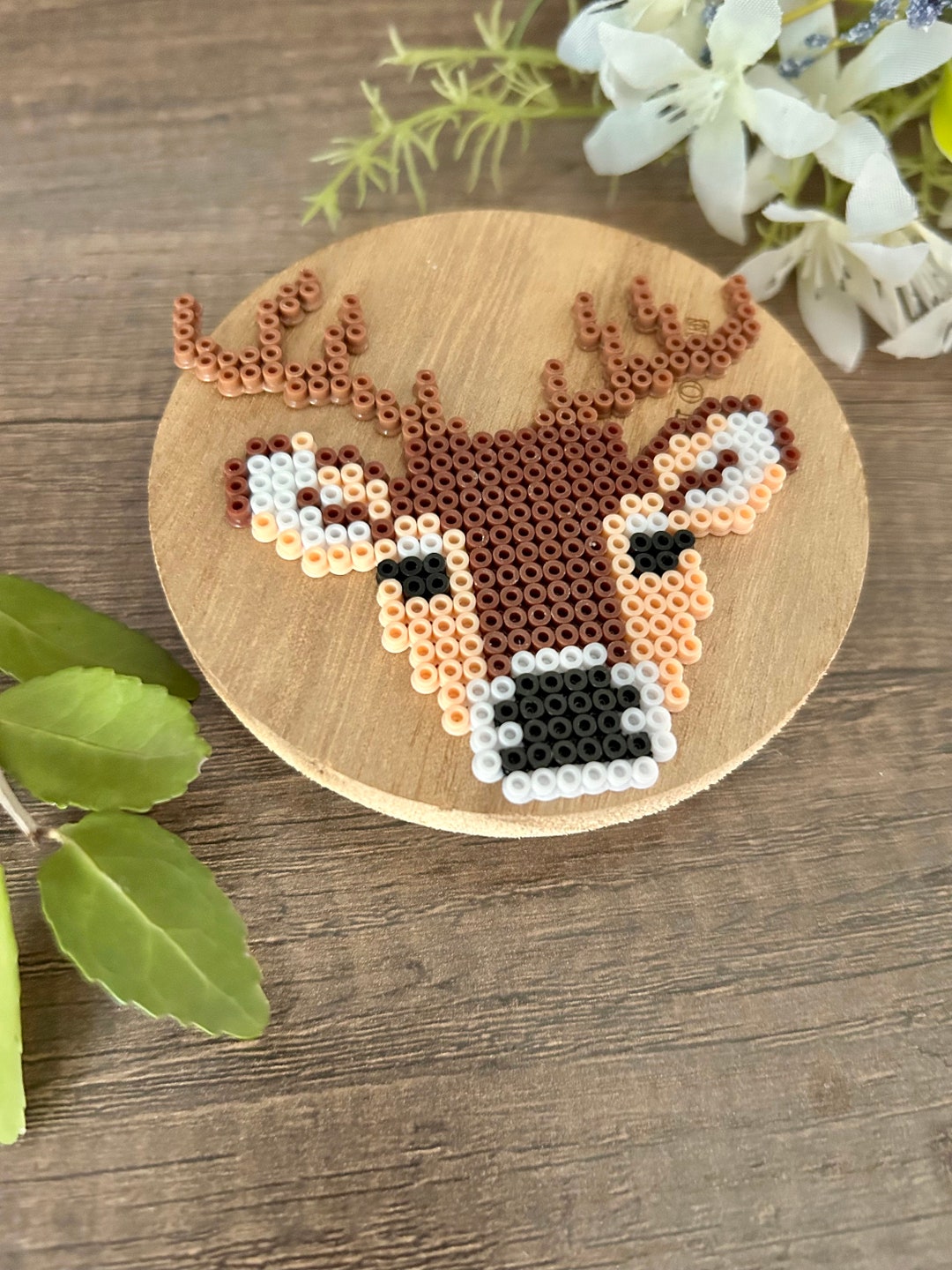 or Keychain Handmade Perler Bead Deer Buck Gift Idea Etsy