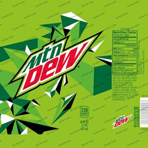Mountain Dew Tumbler Wrap, Sublimation Design, PNG Digital Download