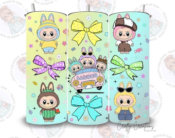 Ontwerp van Labubu-beker, schattig monster, png (digitale download)