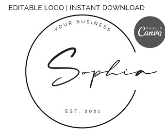 Design del logo modificabile, Logo semplice, Logo di testo, Logo filigrana, Logo moderno, Logo della firma, Design del logo minimalista, Marchio denominativo, Modello Canva