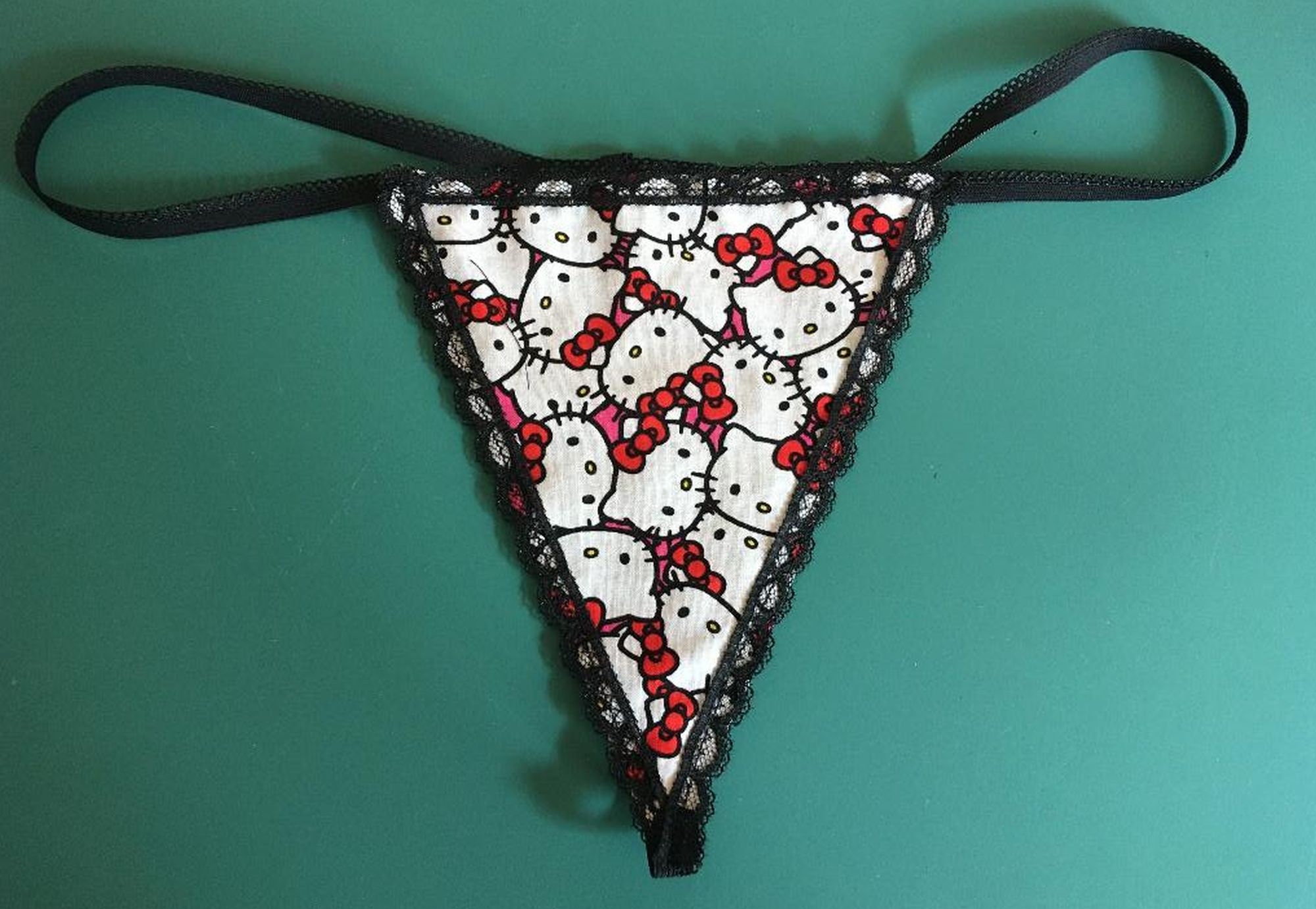 Womens Hello Kitty Party Sexy Cat Gstring Thong Lingerie Etsy