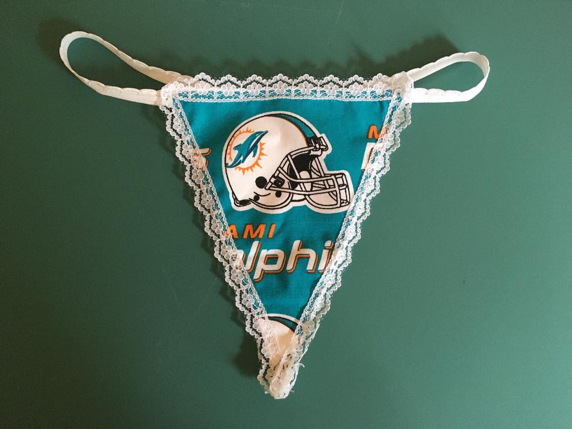 Womens MIAMI DOLPHINS Nfl Football Gstring Thong Underwear Etsy