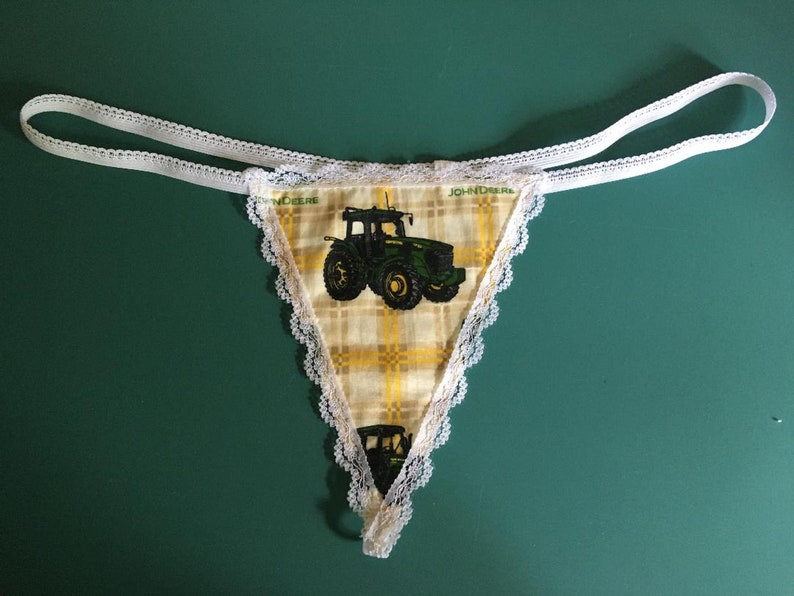 Womens Plaid JOHN DEERE Tractor Sexy Gstring Panties Thong Etsy