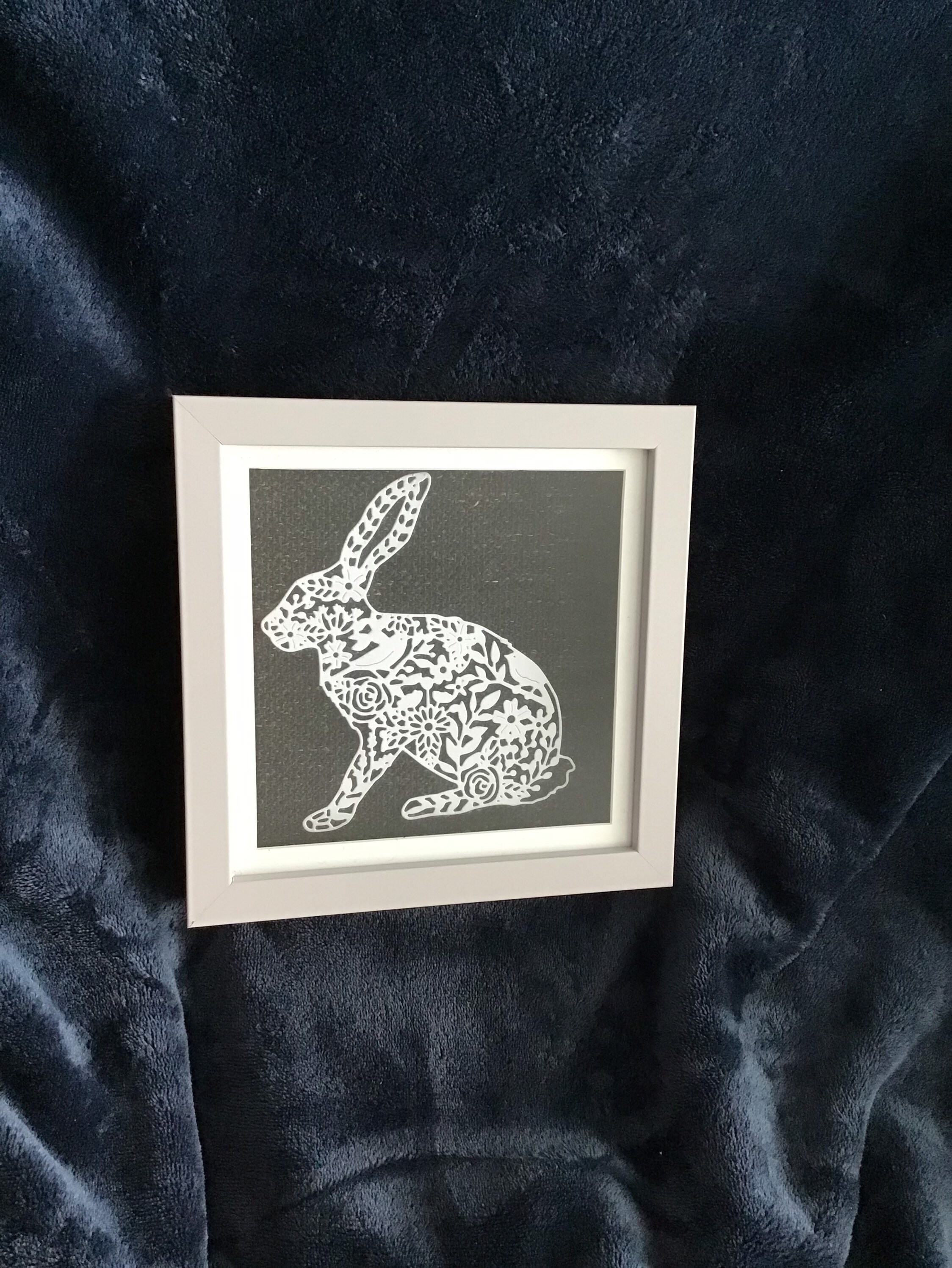 Rabbit picture frame picture die cut gift ideas rabbit Etsy