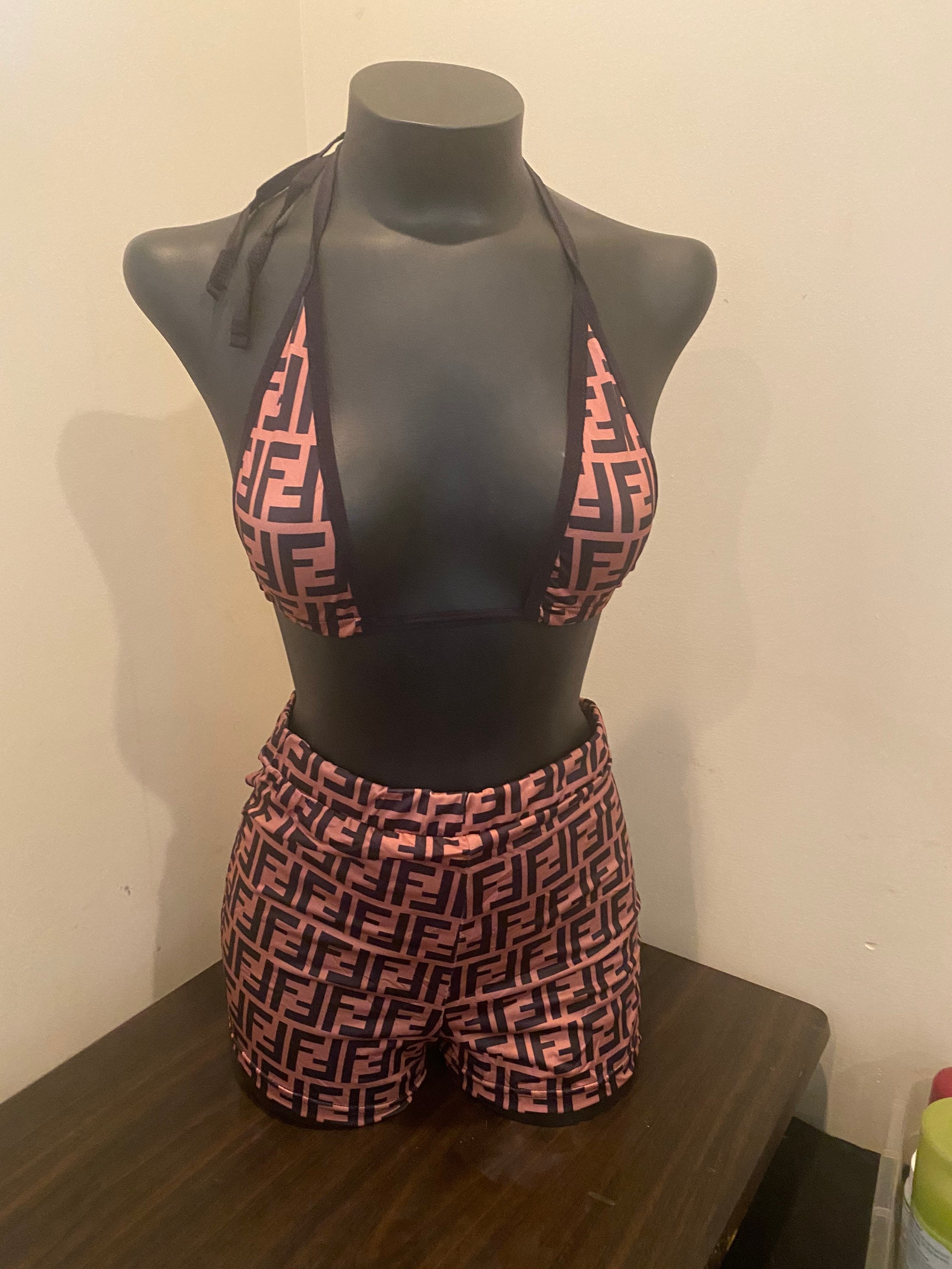 Black w/brown 2pc Exotic Dance wear outfit. Etsy