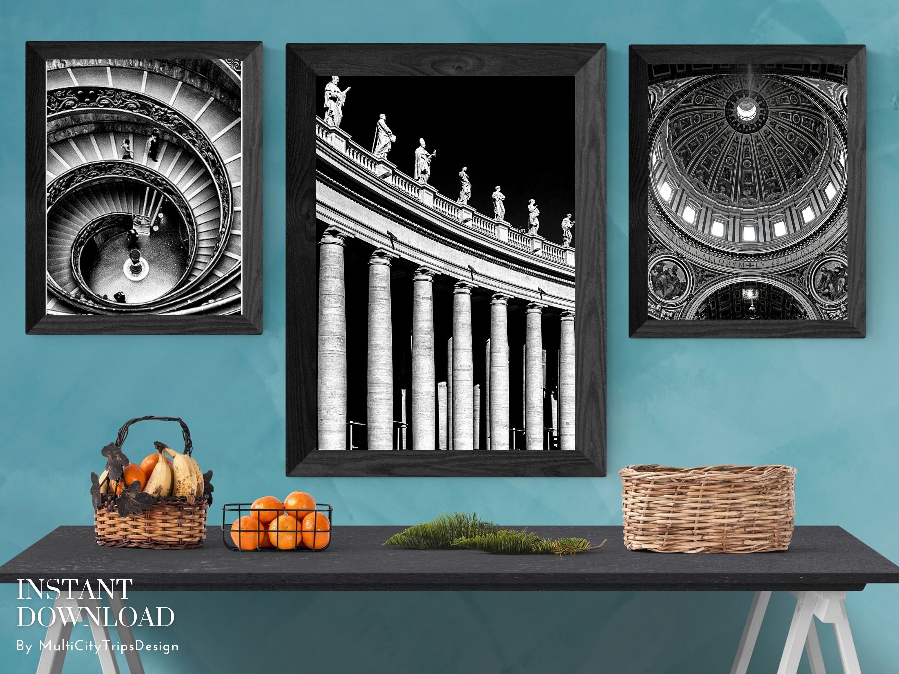 Rome Architecture Print Set of 3 Prints Rome Italy Print - Etsy