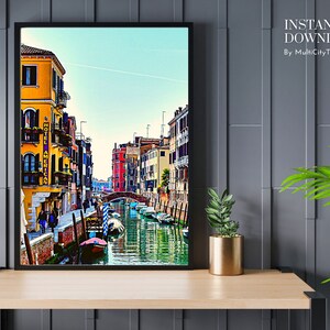 Venice Canal Print, Venice Print, Venice Italy Print, Venice Wall Art, Printable Wall Art, Venice Printable Wall Art