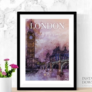 Big Ben Wall Art, London Wall Art Print, London Print, London Printable Wall Art, London Prints, London Photography Print, London Prints