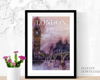 Big Ben Wall Art, London Wall Art Print, London Print, London Printable Wall Art, London Prints, London Photography Print, London Prints