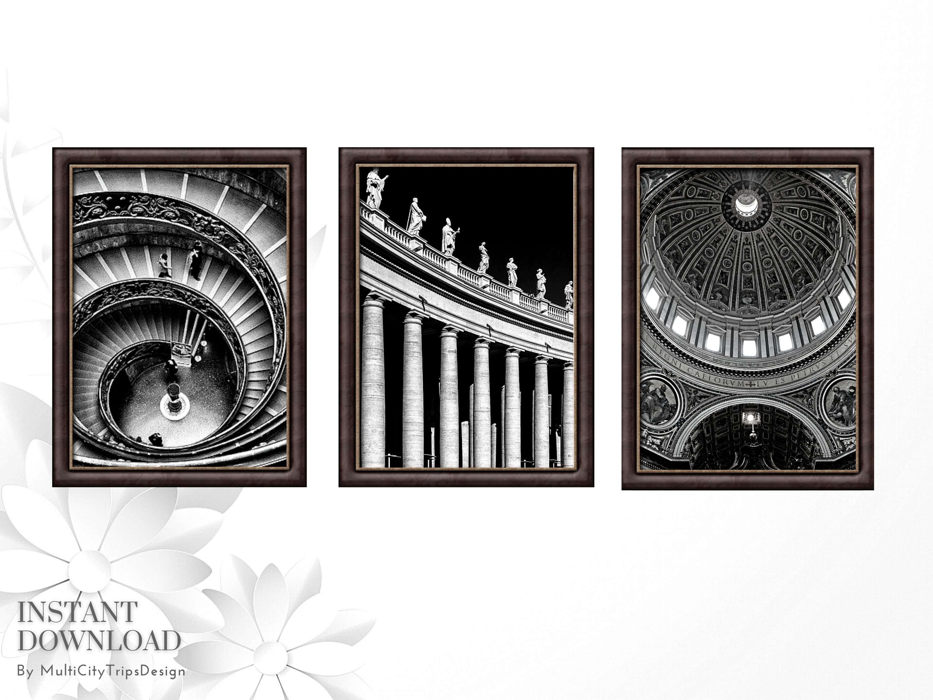 Rome Architecture Print Set of 3 Prints Rome Italy Print - Etsy