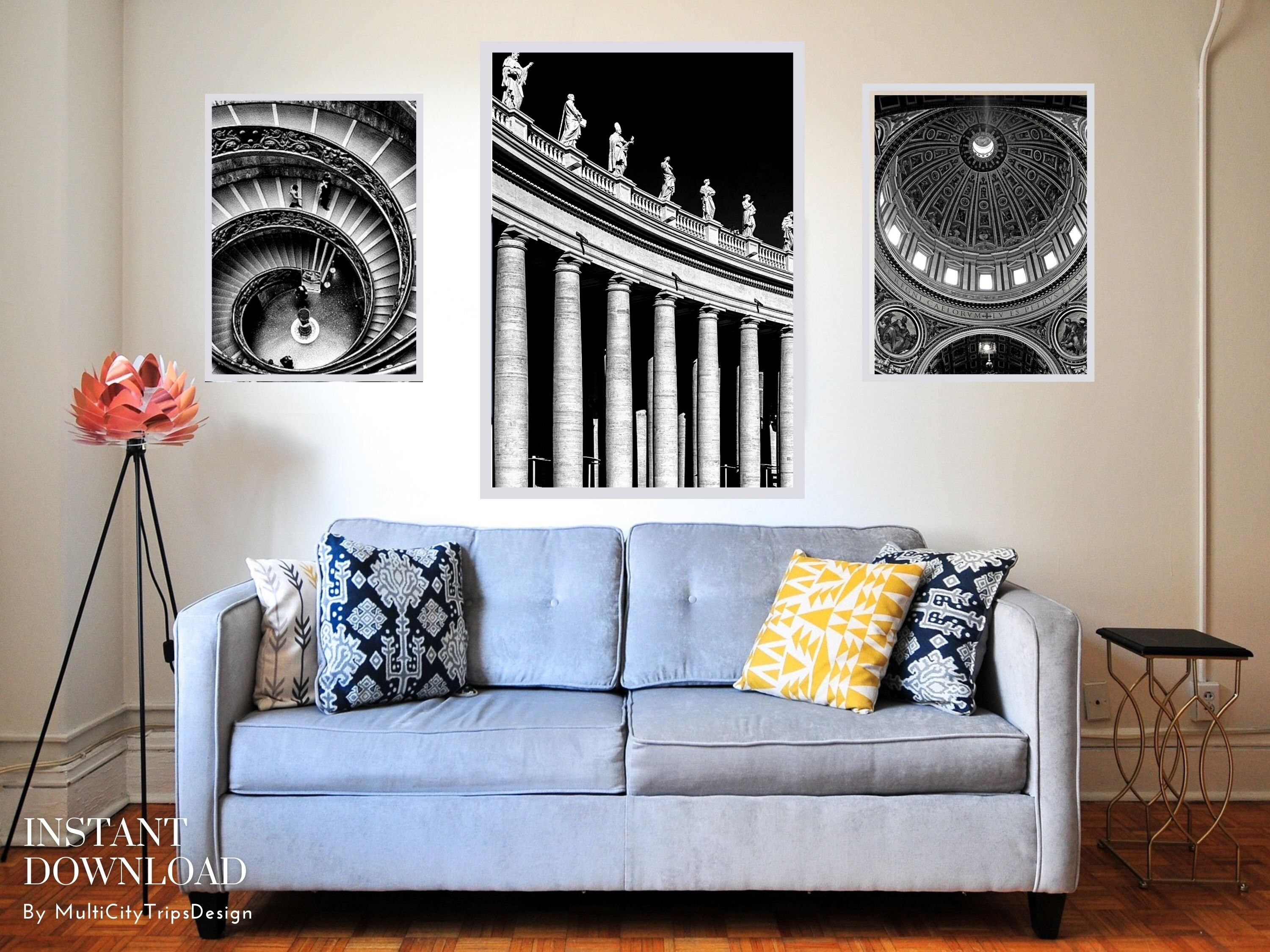 Rome Architecture Print Set of 3 Prints Rome Italy Print - Etsy