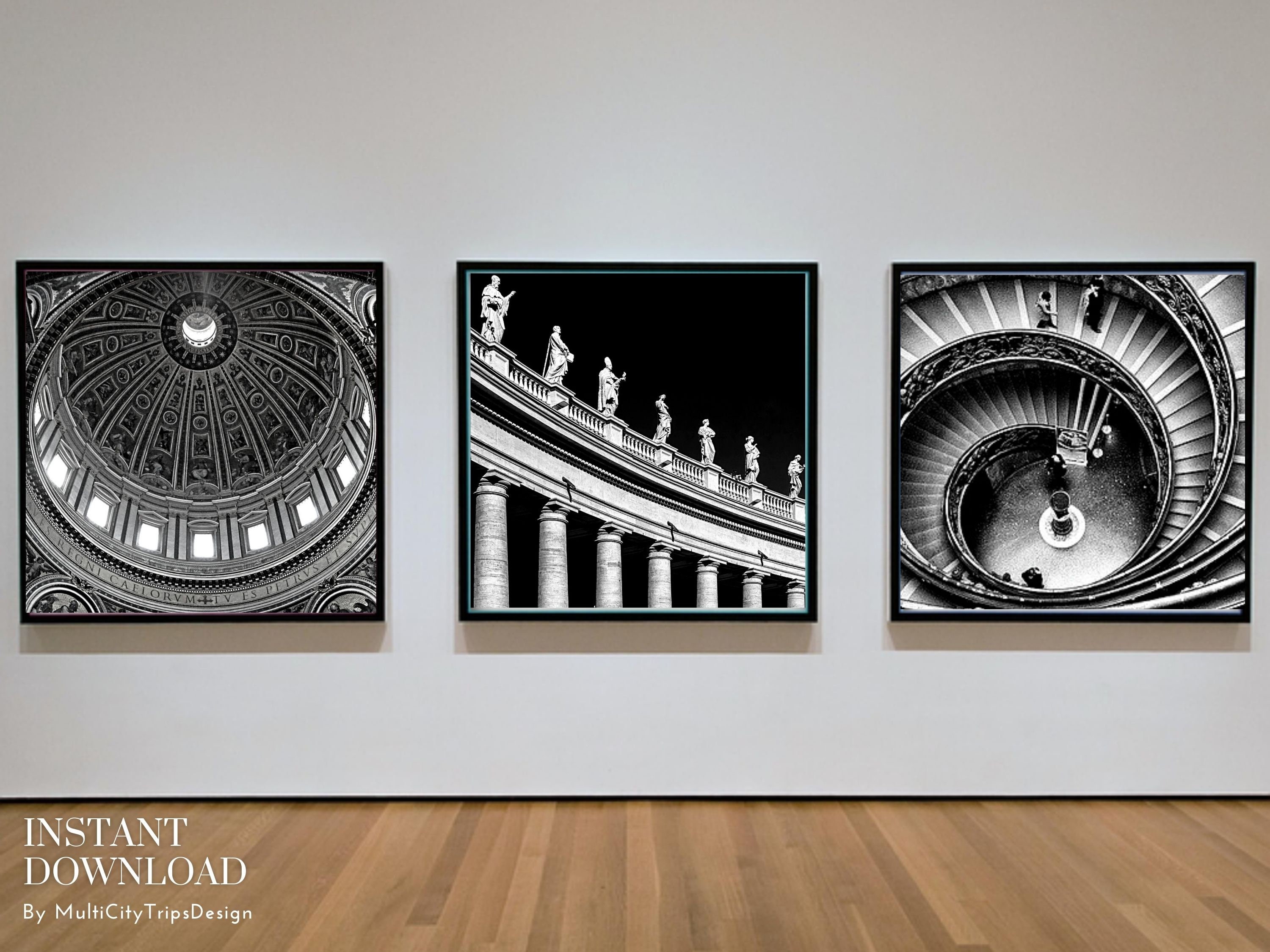 Rome Architecture Print Set of 3 Prints Rome Italy Print - Etsy