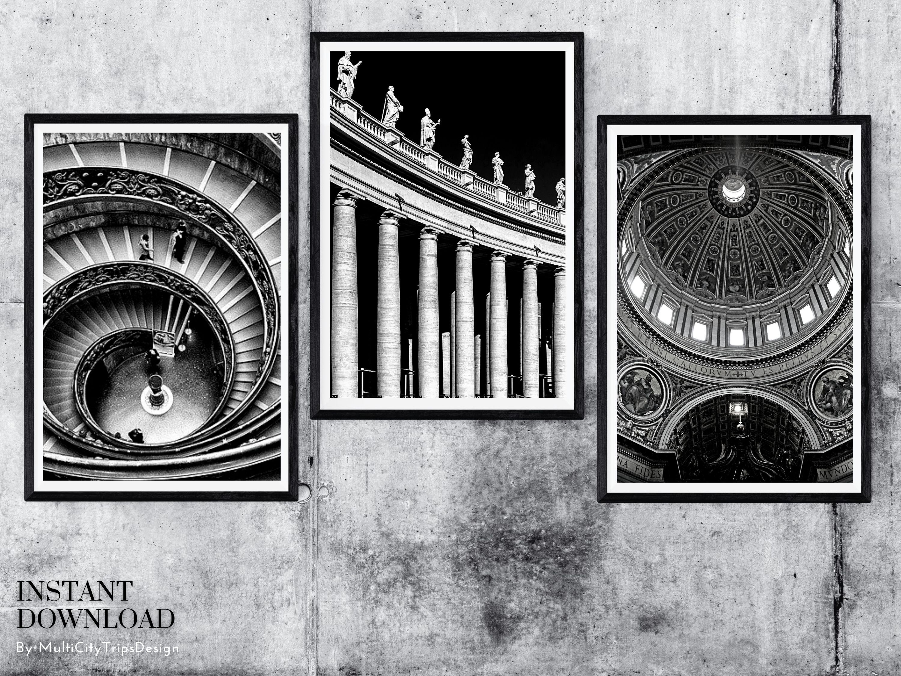 Rome Architecture Print Set of 3 Prints Rome Italy Print - Etsy